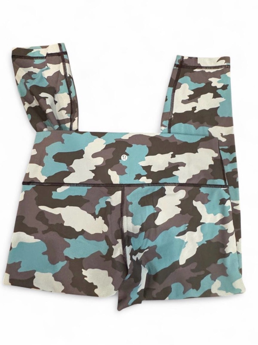 lululemon athletica Camo Leggings - Teal, Brown & Cream